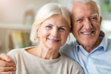 Wall Mural - Happy senior couple at home