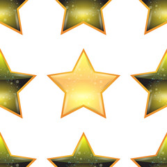 Wall Mural - Golden shiny stars seamless. Star background for your design. Vector illustration.