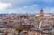 View of Paris roofs and Pantheon from above