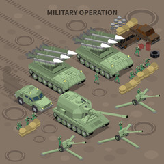 Military Operation Isometric Background 