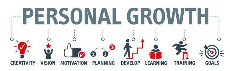 personal growth and development vector illustration concept
