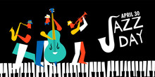 International Jazz Day Poster Of Live Music Band
