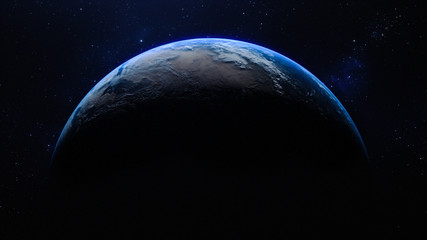 3d rendering earth rotation night to day. elements of this image furnished by nasa.