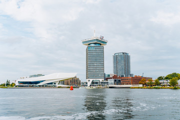 The A’dam Tower - a high building in Amsterdam with swing standing