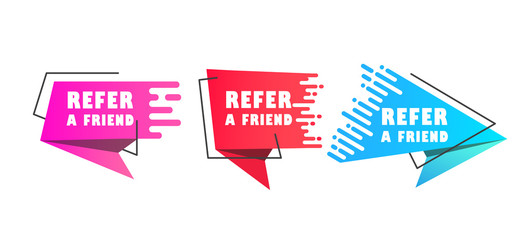 Wall Mural - refer a friend. referral program badge