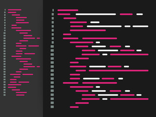 Digital java code text. Computer software coding vector concept. Programming coding script java, digital program code on screen illustration. Vector illustration.
