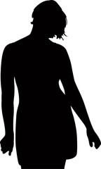 Sticker - a woman body silhouette vector