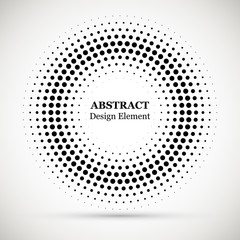 Wall Mural - rounded border icon. isolated halftone circle dots vector texture.halftone dotted background circula