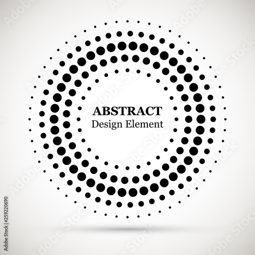 Isolated halftone circle do...