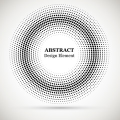 Wall Mural - halftone dotted background circularly distributed. halftone effect vector pattern.circle dots isolat