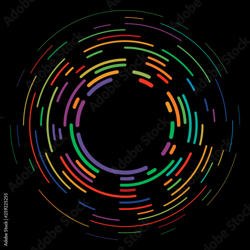 Vector modern creative backdrop of vivid multi colored curved elements.Multic...