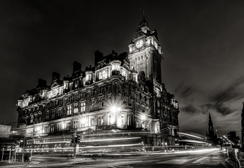 Wall Mural - Edinburgh city and Night, Long Exposure shots, Scotland Uk, Traveling in Europe