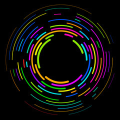 Wall Mural - vector modern creative backdrop of vivid multi colored curved elements.multicolored decorative desig