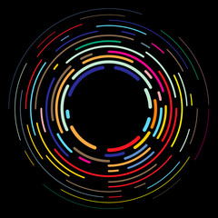 Wall Mural - vector modern creative backdrop of vivid multi colored curved elements.multicolored decorative desig