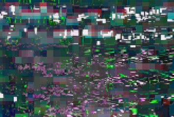 Wall Mural - glitch digital abstract artifacts distortion background, frame.