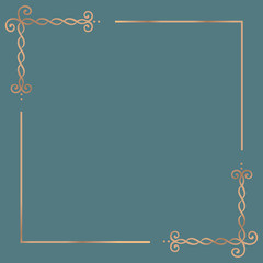 Canvas Print - Gold frame background