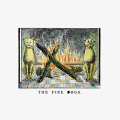 Canvas Print - Fire dogs vintage artwork