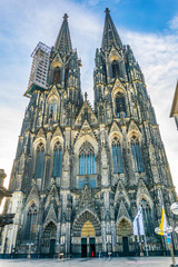 Wall Mural - Detail of the cathedral in Cologne, Germany