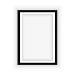 Wall Mural - Realistic black frame isolated on white background. Perfect for your presentations. Vector illustration