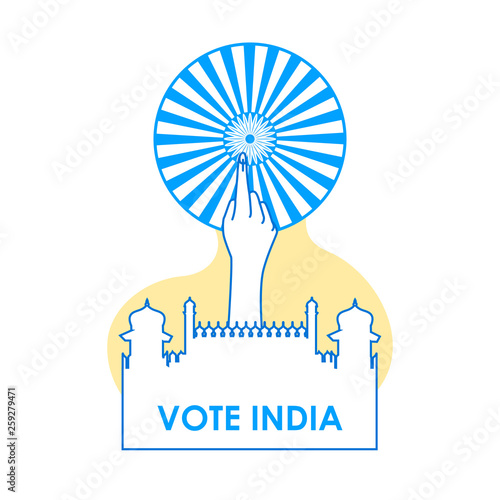 Concept Background For Vote India For Election Democracy Campaign