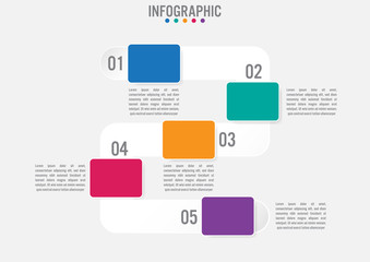 Canvas Print - Business infographic template with rectangular shape options