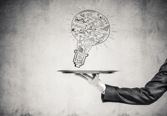 Wall Mural - Concept of lightbulb as symbol of new idea.