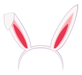 Poster - Cartoon pastel bunny party ears