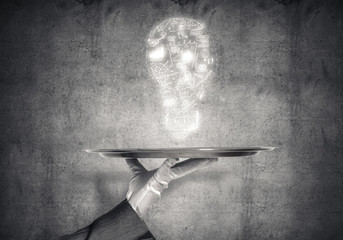 Wall Mural - Concept of lightbulb as symbol of new idea.