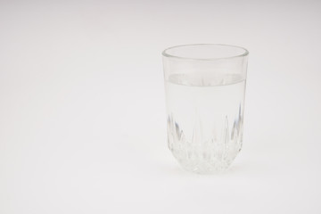 A glass of water isolated on white background 