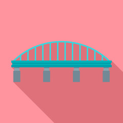 Poster - Safe bridge icon. Flat illustration of safe bridge vector icon for web design