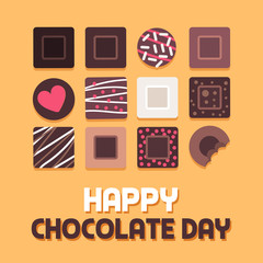 Wall Mural - Happy chocolate day