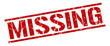 © Aquir - missing red grunge square vintage rubber stamp