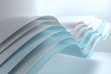 Wall Mural - 3d rendering, curve surface and texture background