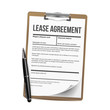 Lease Vector. Home Rent Blank Document Lease. Contract Loan. Illustration