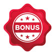 Bonus badge icon misty rose red starburst sticker button