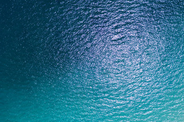 Wall Mural - Aerial top view of Blue ocean surface background