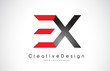 EX E X Letter Logo Design. Creative Icon Modern Letters Vector Logo.