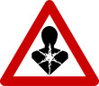 Warning sign with carcinogenic substances