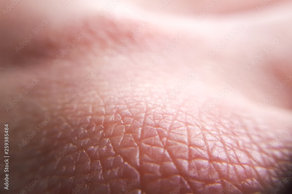 macro skin of human hand.Medicine and dermatology concept. Details of human skin background - obrazy, fototapety, plakaty 