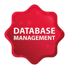Wall Mural - Database Management misty rose red starburst sticker button