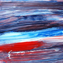 Painting In Blue, White And Red Colors
