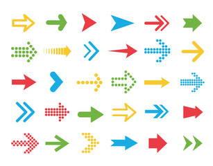 Wall Mural - set vector arrows. arrows flat style - stock vector.