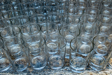 Pattern of water glasses in Brazil