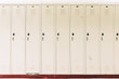 Front view straight on of school lockers