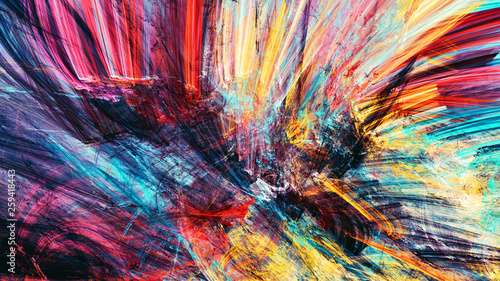 Bright artistic splashes. Abstract painting color texture. Modern futuristic ...