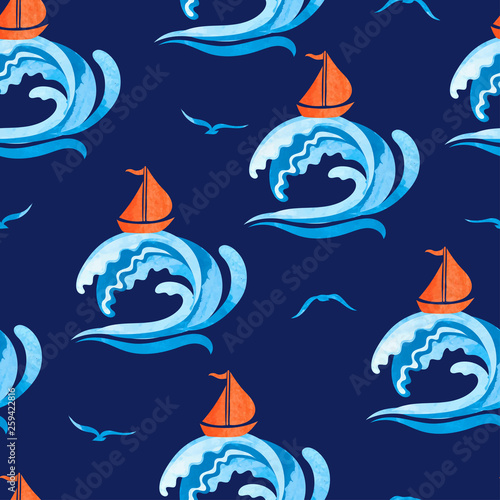 Seamless abstract watercolo...