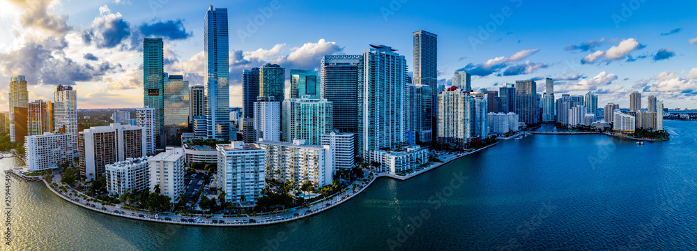 Miami Skyline - obrazy, fototapety, plakaty 