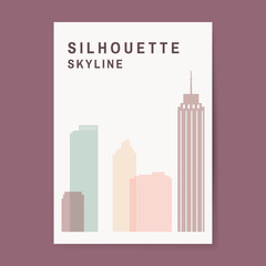 Poster - Silhouette skyline illustration