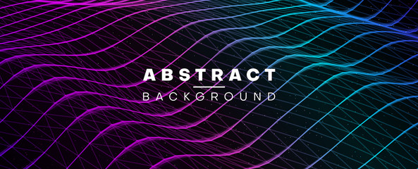 Wall Mural - abstract digital banner with colorful surface, network texture.