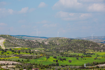 Wall Mural - Windmills in Larnaca Cyprus